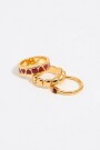 SET DE 3 ANILLOS CORAZÓN Rojo