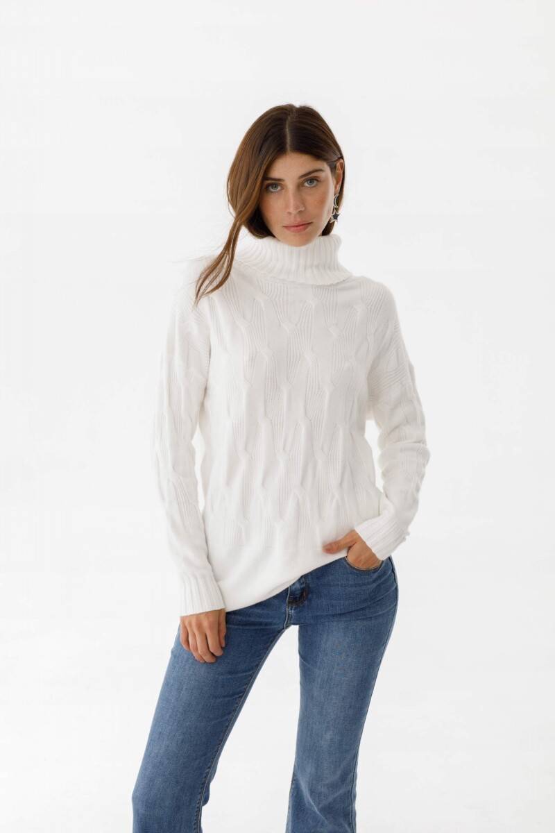 Sweater Poleron Liz - Blanco 