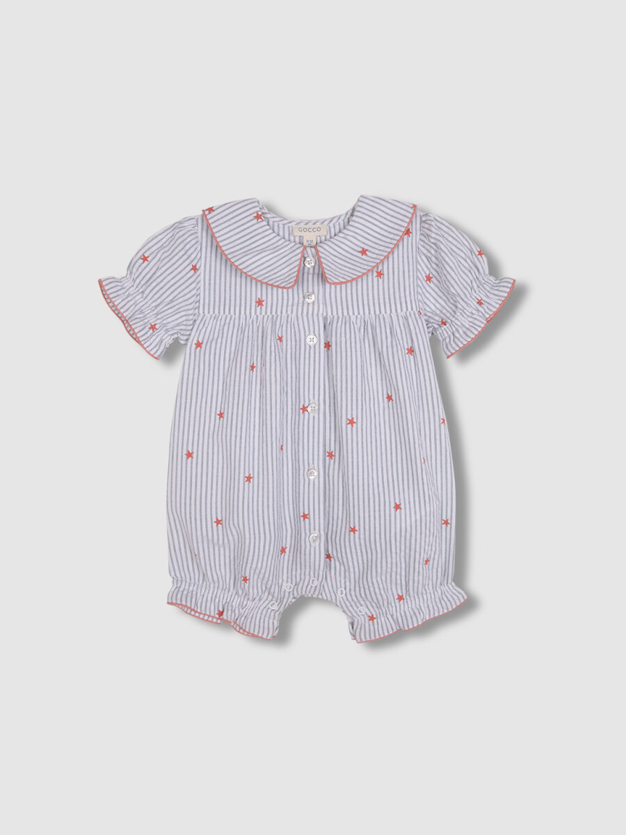 Pijama Rayas Con Estrellas Blanco