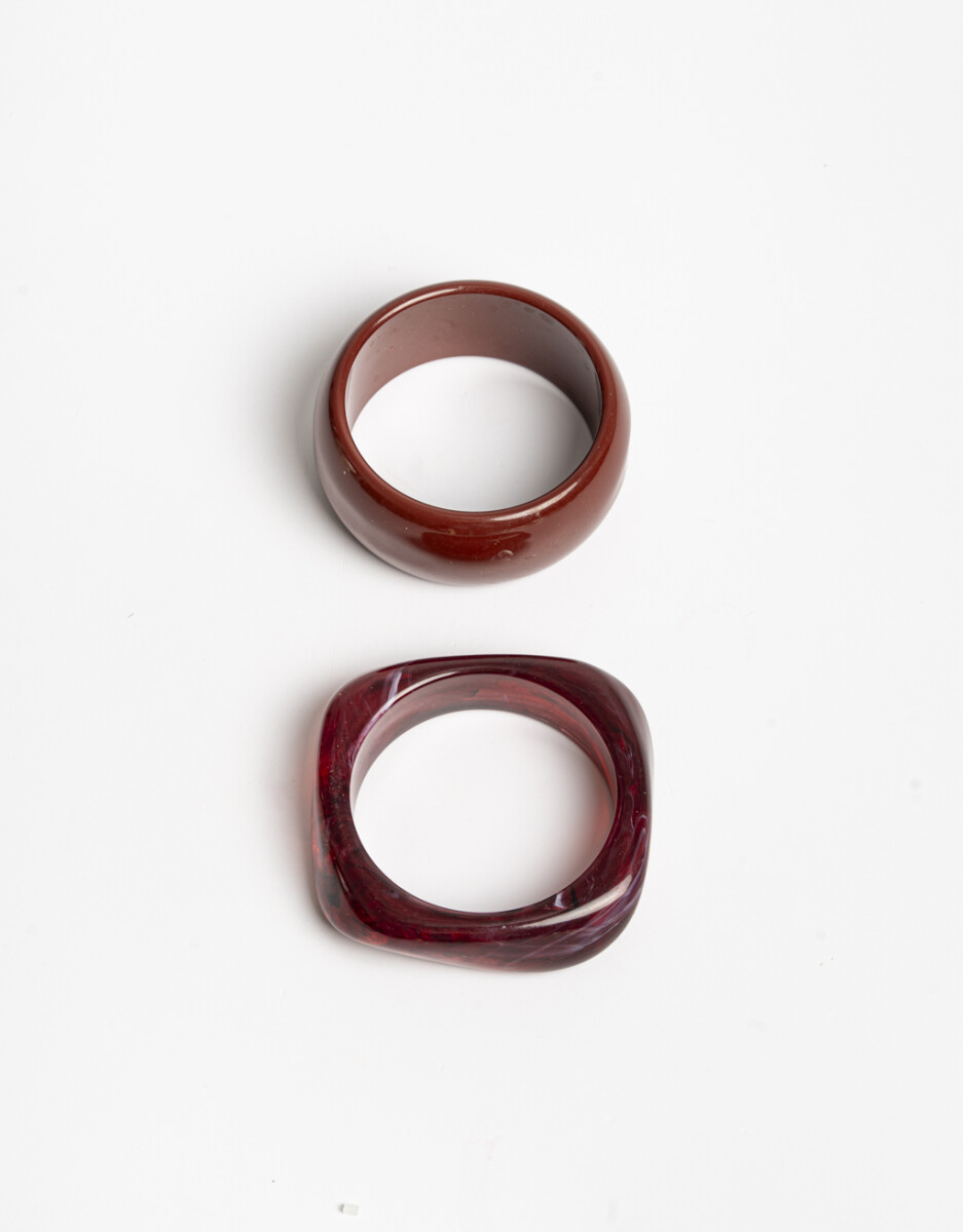 Set De Pulseras Resina 