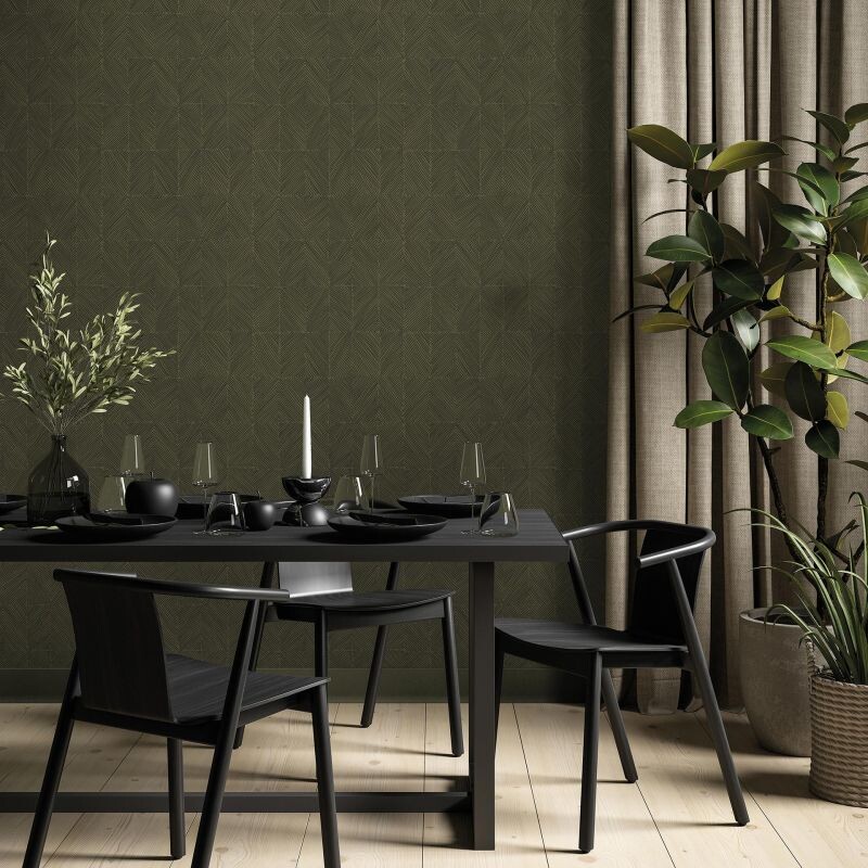 Empapelado Rhombus Olive