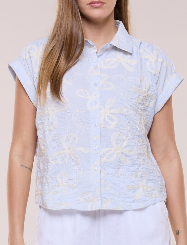 Camisa Bordada CELESTE/MULTI