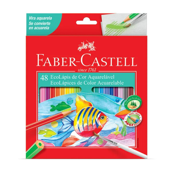 Lápices acuarelables Faber-Castell 48 colores