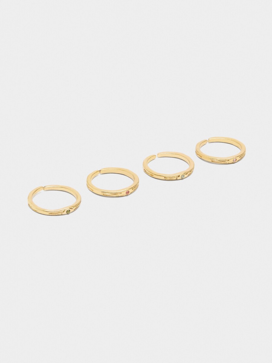 Set De Anillos Abiertos multicolor