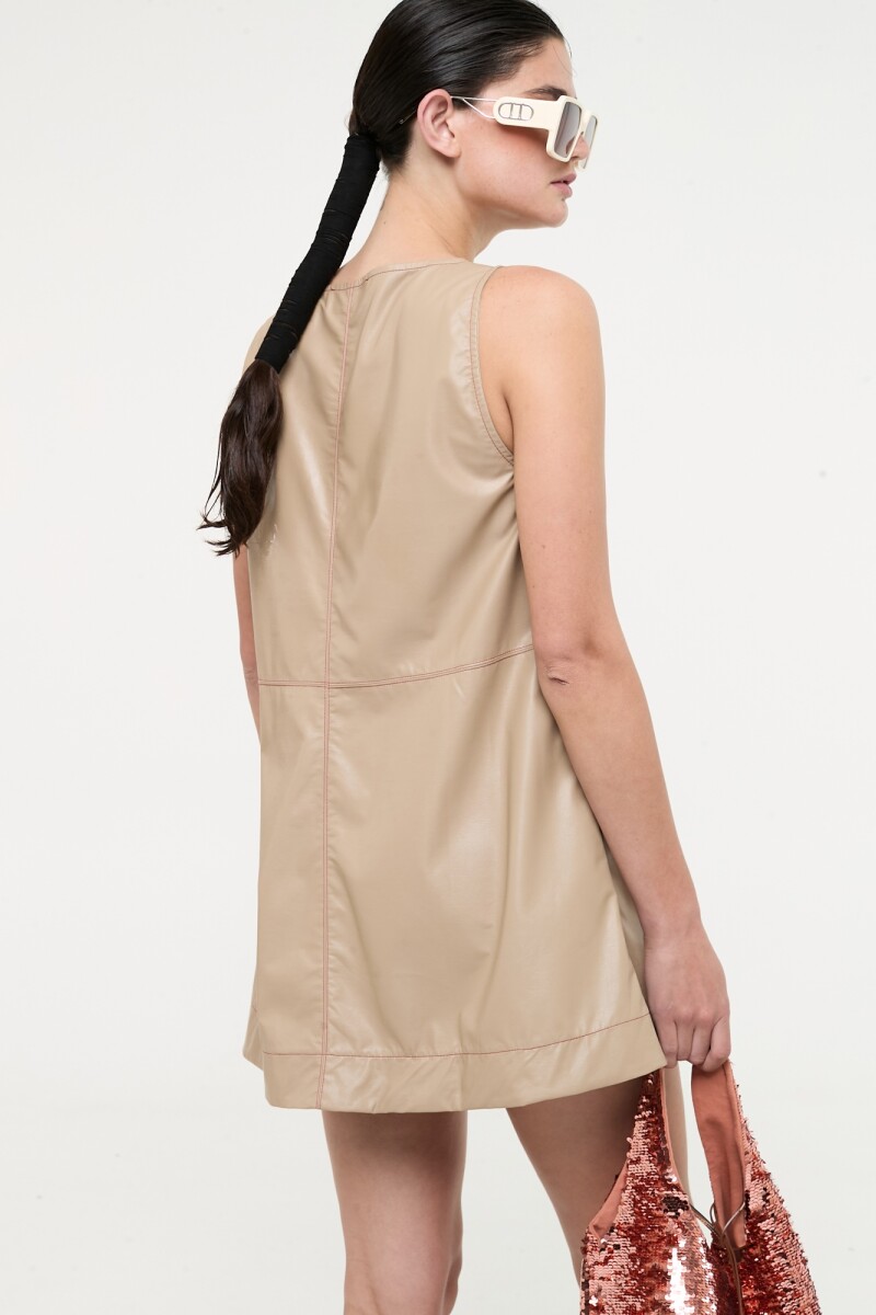 VESTIDO CORTO Cemento