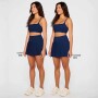 Falda Con Malla Hot Shot Pleated Skirt Classic Mini Mujer Deep Navy
