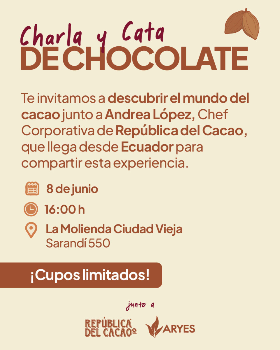 Inscripción a charla y cata de Cacao 