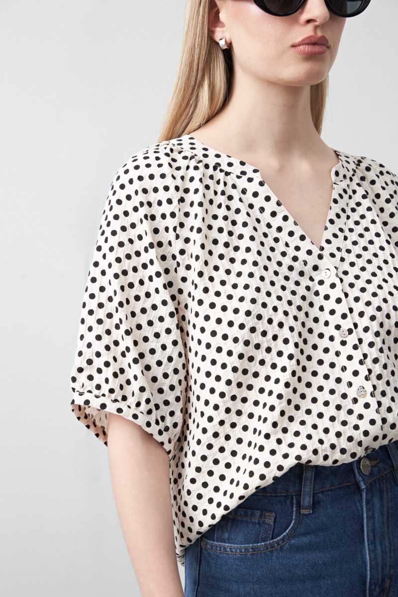 CAMISA ADINA Negro/Blanco