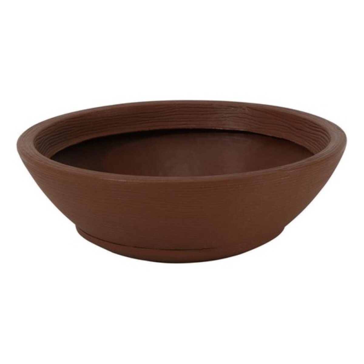 Maceta Indi Tramontina 40cm diámetro con plato en plástico resistente - Marrón 