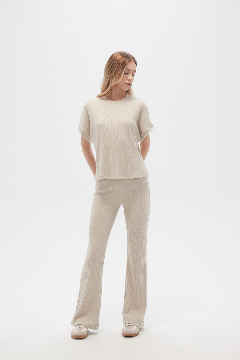 Pantalon Rana Beige Claro