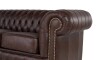 Sillón 100% Cuero - 3 Cuerpos - Chesterfield Caramelo