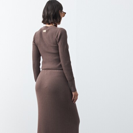 FALDA ROBINE Marrón oscuro