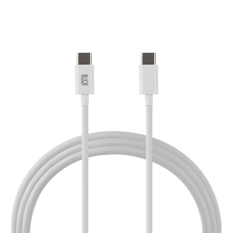 Cable USB-C a USB-C Roca PD 60W 1M Blanco CABLE DE DATOS ROCA | POWER DELIVERY | TIPO C A TIPO C | 100CM | 3A | 60W | BLANCO | 721324