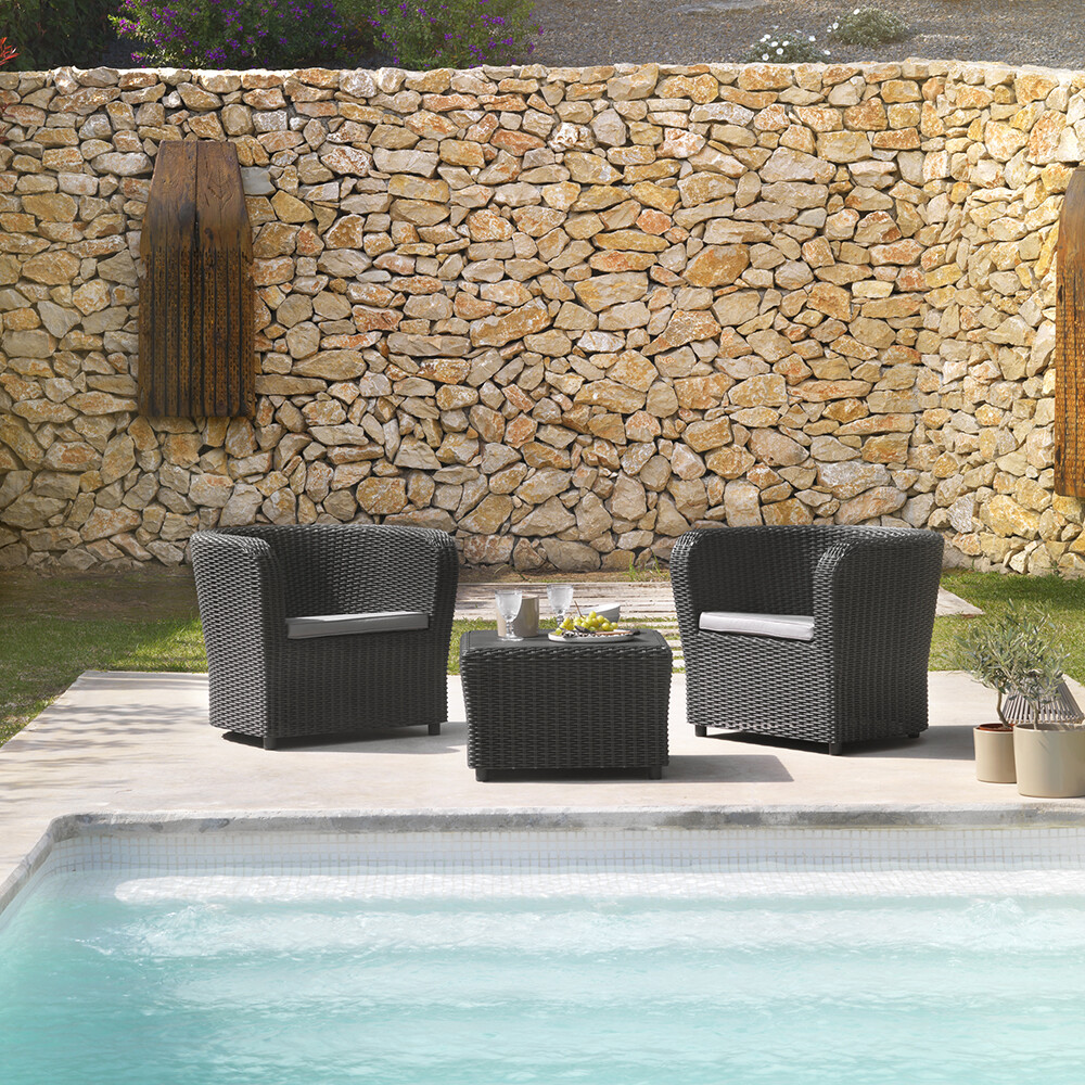 JUEGO DE JARDÍN MODELO NOVA TETE C/ ALMOHADONES Juego De Jardín Modelo Nova Tete C/ Almohadones