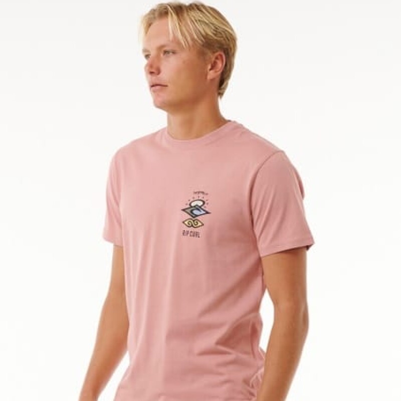 Remera Rip Curl Icon Tee Rosada