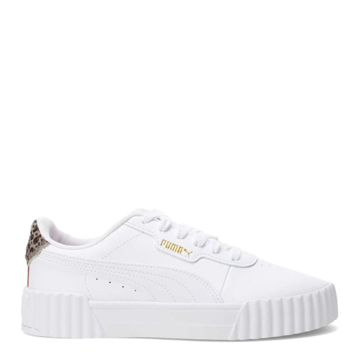 Championes de Mujer Puma Carina 3.0 Animal Flair Puma - Blanco - Dorado - Animal Print 