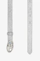 CINTURÓN BRILLO CON LOGO D Plata