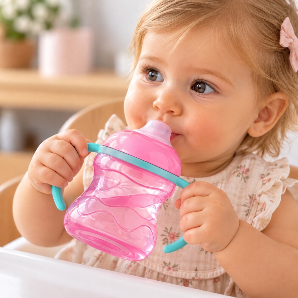 Vaso mumlove 6m+ boquilla silicona rosa