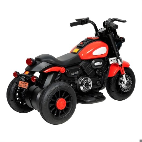 Moto Triciclo Eléctrico Lumax Infantil con Luces y Sonidos a Batería Rojo