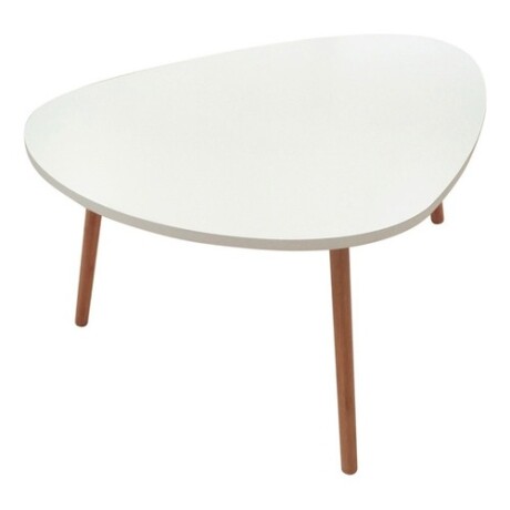 Mesa céntrica Selecta en madera de bamboo 99x70x46cm Blanco