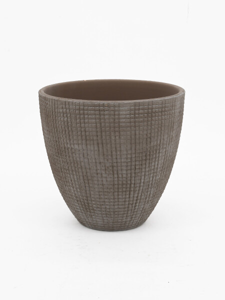 MACETA DECORATIVA MARRON