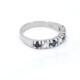 Anillo En Oro 18K Blanco Con Brillantes Y Zafiros Anillo En Oro 18K Blanco Con Brillantes Y Zafiros
