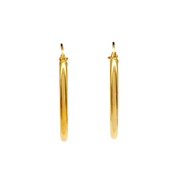 Caravanas aros de oro finos- Oro bajo - Sin piedra- CA8038 sinpiedra