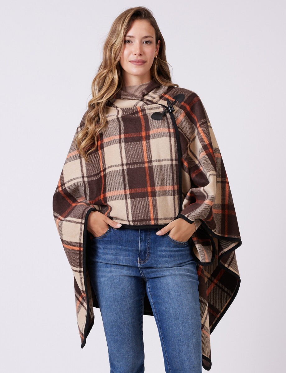 Capa Cuadros - Multi/marron 