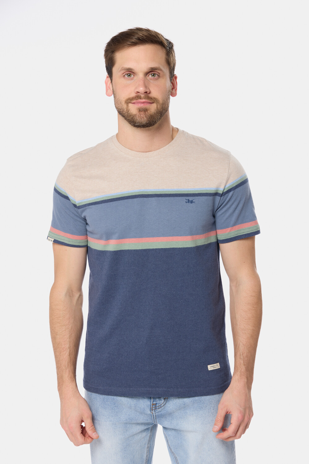 REMERA RAYADA Azul