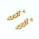 Caravanas en oro 18k amarillo, tipo panther 3 hilos Caravanas en oro 18k amarillo, tipo panther 3 hilos