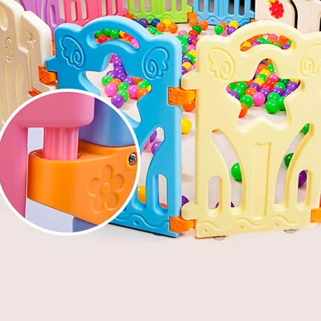 Corral Cerco Pelotero Pvc 40x60cm Plástico X Unidad Rosa