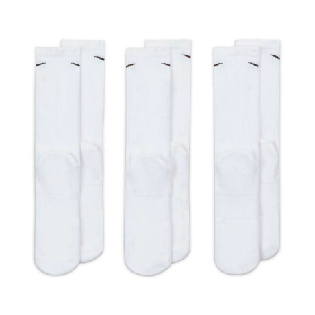 Medias Nike Everyday Cush Media larga 3-Pack de Hombre Blanco