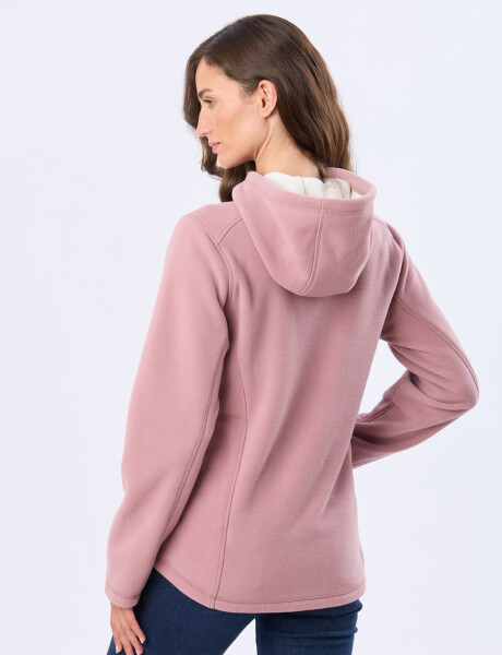 CAMPERA POLAR CON CAPUCHA Rosado