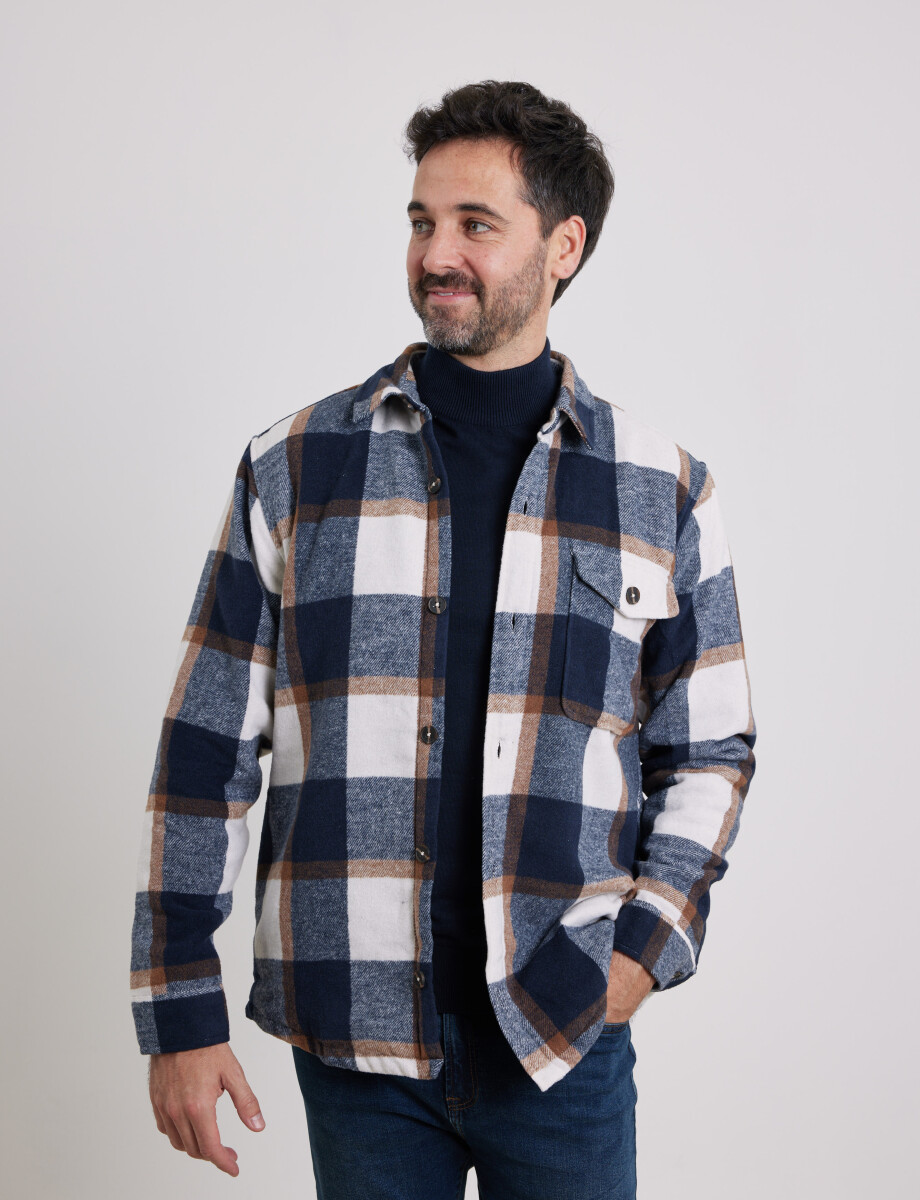 300564 SOBRECAMISA HARRY Azul Osc/tostado