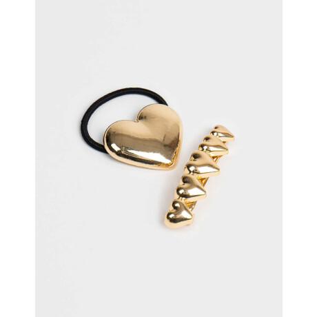 Set De Accesorios De Pelo Metálico Dorado