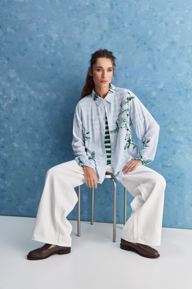 CAMISA SOGNO Celeste