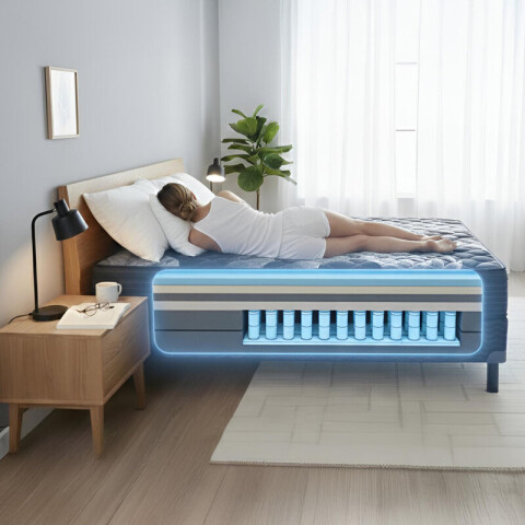 Sommier RODIO Zafiro® - 2 Plazas - Resortes - 140x190x26 cm - Hasta 130 Kg - GARANTIA 5 AÑOS Sommier RODIO Zafiro® - 2 Plazas - Resortes - 140x190x26 cm - Hasta 130 Kg - GARANTIA 5 AÑOS