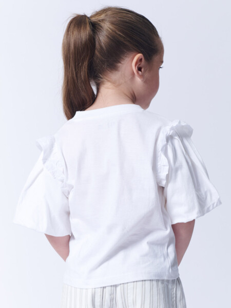 Remera manga balloon Blanco