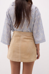 Falda Sur Leather Beige