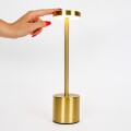 Lampara De Mesa De Luz Led Recargable De 34cm Dorado