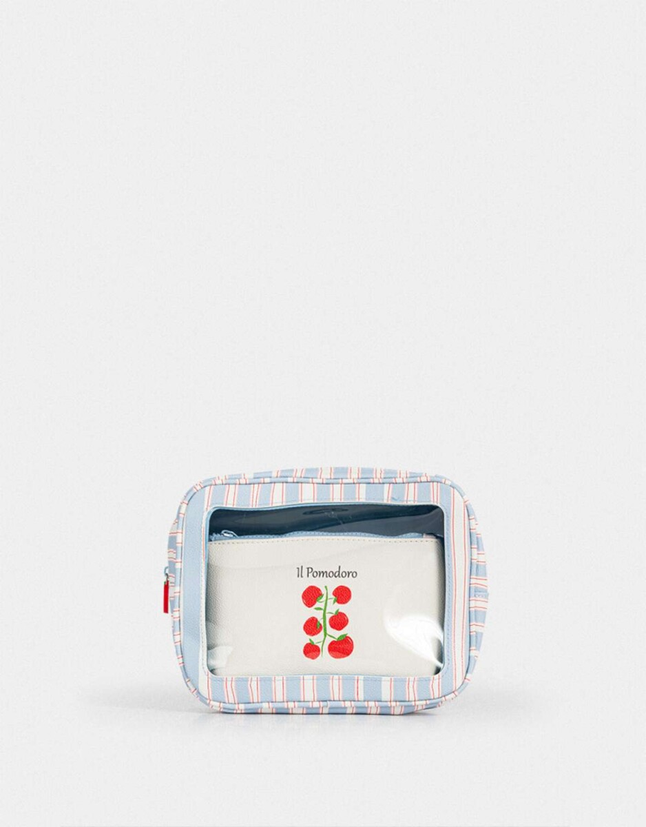 Set De Portacosméticos - Estampado Rayas 