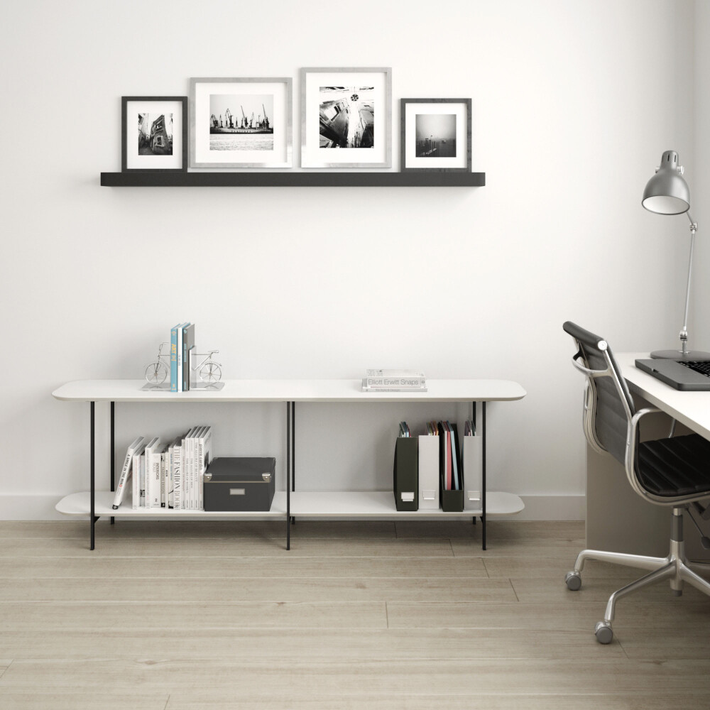 RACK PARA TV MDF-Y-METAL BLANCO ASPEN