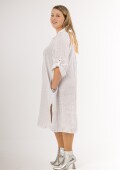 Vestido camisero 100% lino pesante Made in Italia Vestido camisero 100% lino pesante Made in Italia
