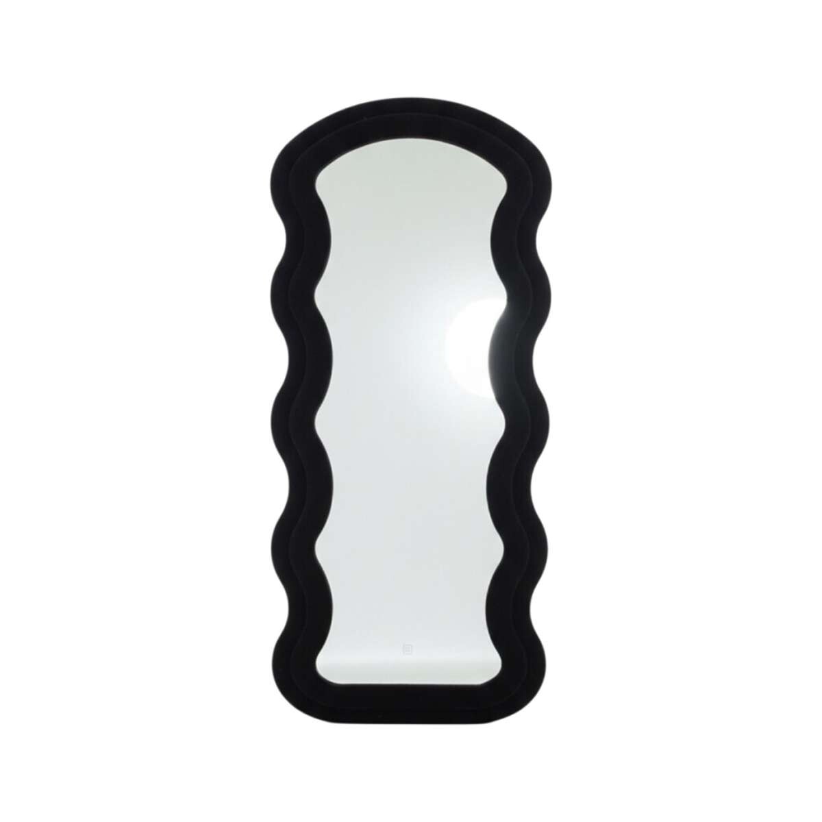 Espejo de pie con marco de ondas velvet - 60x160cm - Negro 