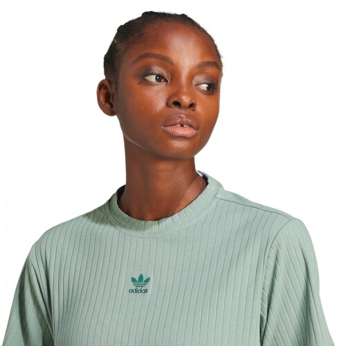 Remera Essentials Acanalado Ancho de Mujer Multicolor