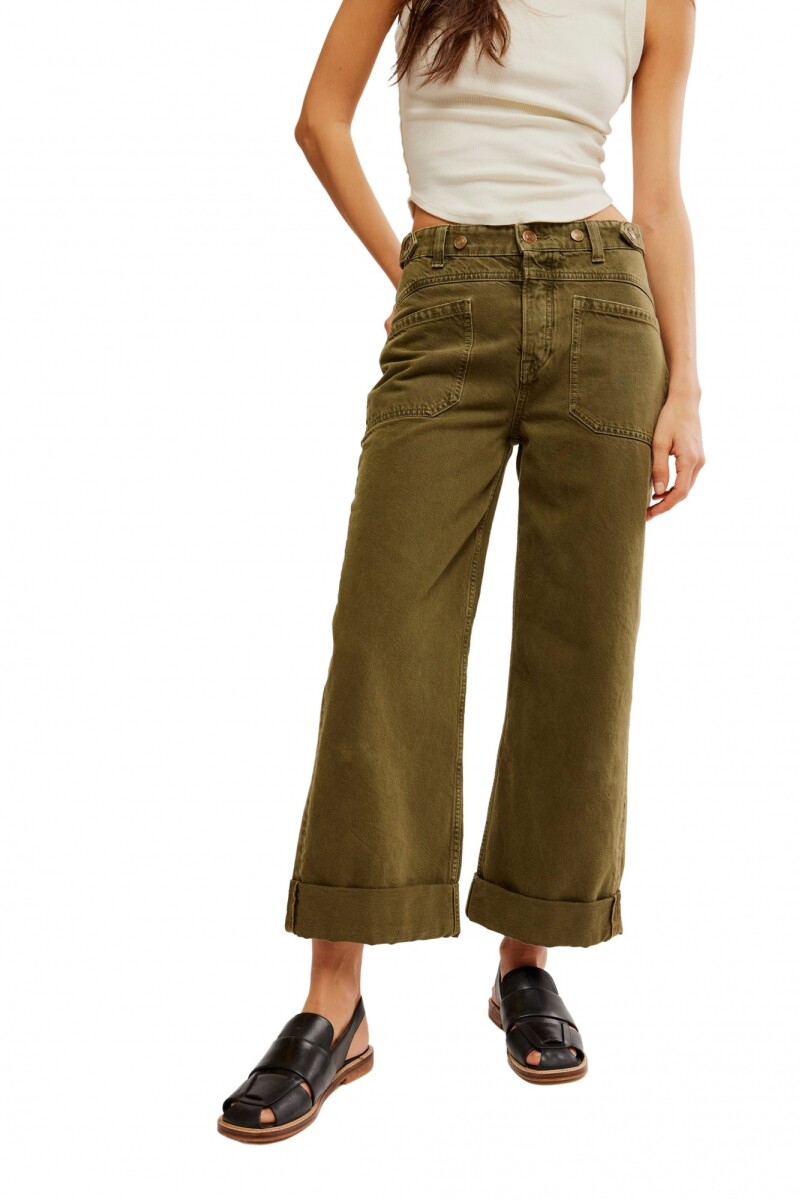 PALMER CUFFED JEAN Verde
