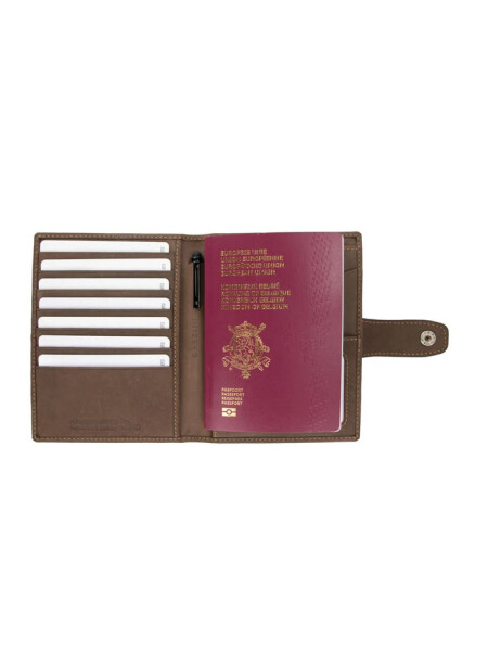 WALLET PASSPORT HOLDER JAVA BROWN