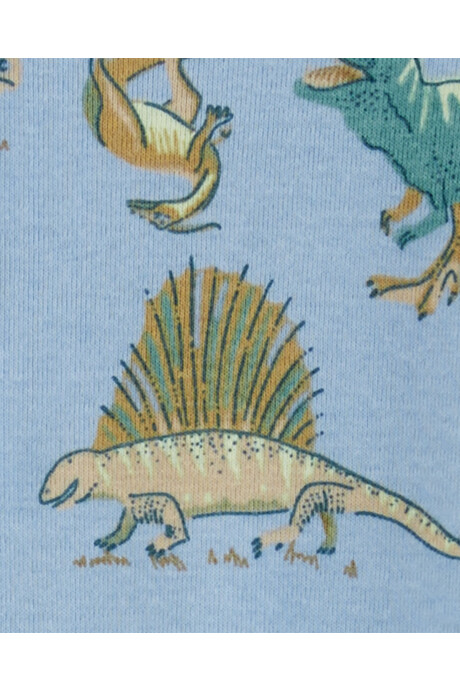 Pijama uno pieza de algodón, con pie, azul, diseño dinos. Talles 2-5T Pijama uno pieza de algodón, con pie, azul, diseño dinos. Talles 2-5T