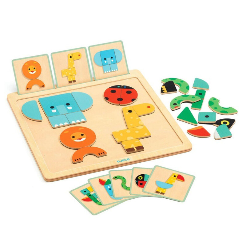 Tablero magnético de madera GeoBasic Djeco Tablero magnético de madera GeoBasic Djeco
