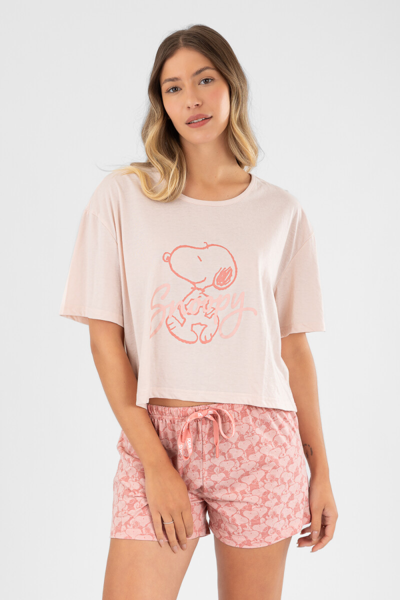 Snoopy pink pj Rosado